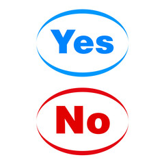 Yes and No icon Sign on a Transparent Background