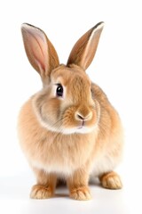 Obraz premium Cute Bunny on White Background