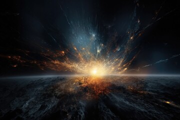 The cosmic birth: primordial explosion generates universe., generative IA