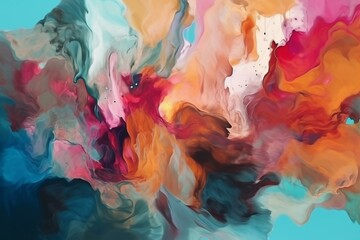 Abstract painting background with smudges. Generative AI