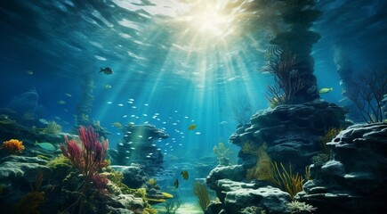 Fototapeta na wymiar tropical fish in the ocean, fish in the sea, underwater life