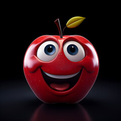 Naklejka premium apple cartoon