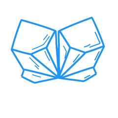 crystal stone line icon