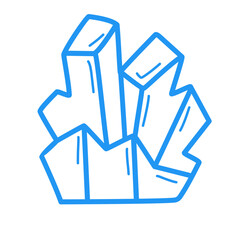 crystal stone line icon