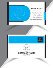Vector design formal blue modern business card