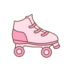 Trendy Roller Skates Doodle Icon