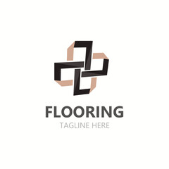 Fototapeta premium Flooring Logo design, custom Layer Vector elegant business store building