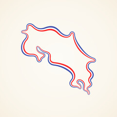 Costa Rica - Outline Map