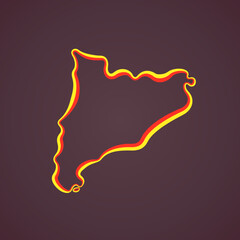 Catalonia - Outline Map