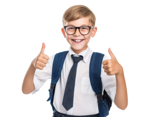 Happy pupil, cut out
