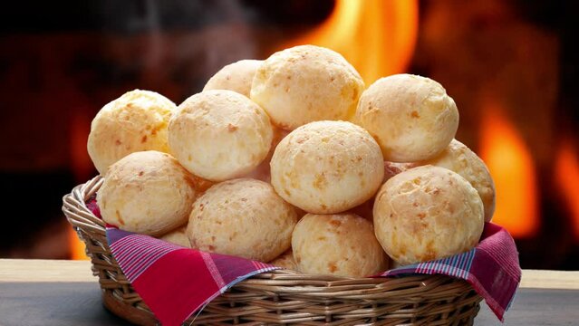 Brazilian snack, traditional cheese bread from Minas Gerais - pao de queijo