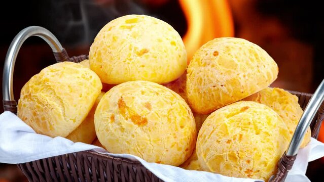 Brazilian snack, traditional cheese bread from Minas Gerais - pao de queijo