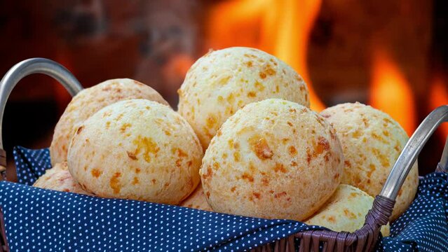 Brazilian snack, traditional cheese bread from Minas Gerais - pao de queijo