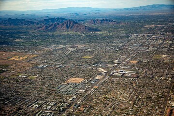 Aerial view of northwest Phoenix, Arzona.