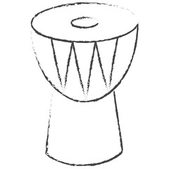 Fototapeta na wymiar Hand drawn Djembe illustration icon