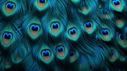 Foto op Plexiglas Beautiful peacock feather background © savvalinka