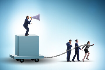 Concept of bossy autocratoc leadership