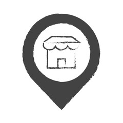 Obraz premium Hand drawn shop location illustration icon