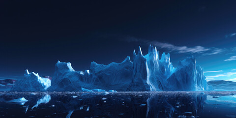 Greenland, ice and light. Generative AI