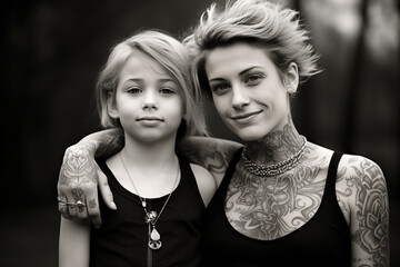 Mother and daughter look alike portrait. Proud, Support , Togetherness feeling