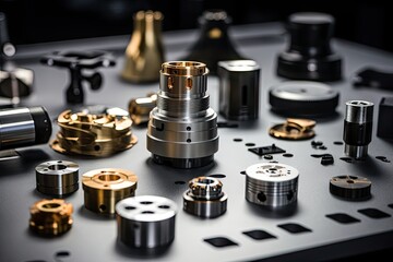 Fototapeta na wymiar Process of laser manufacturing high-precision components