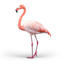 Pink flamingo isolated