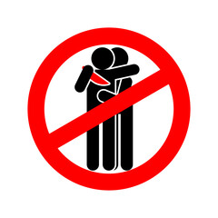 Stop traitor. Ban of betrayal. Red prohibitory road sign. Concept of betrayal is a knife in the back.