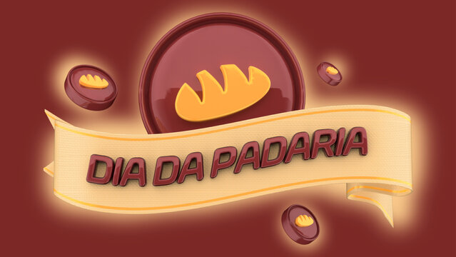 selo 3d ''dia da padaria''