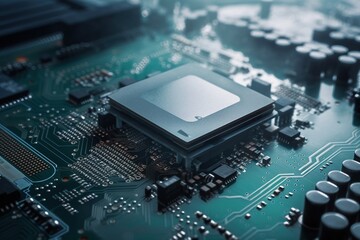 close up of a motherboard