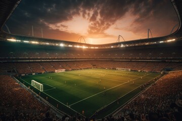 Excitement in the stadium: vibrant soccer and fervent fans! ???, generative IA