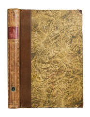 Antique book with golden ornate.  Early 18th century 