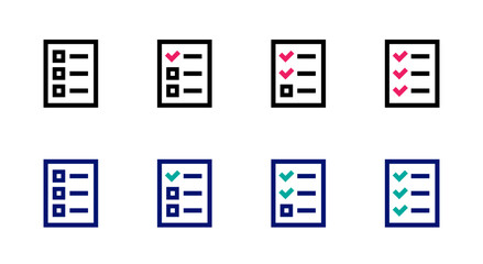 チェックリストのベクターアイコンセット