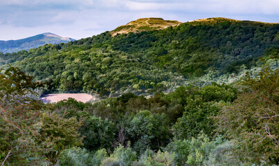 View of Malvern Hills,from Eastnor Obelisk,Ledbury,Hertfordshire,United Kingdom.