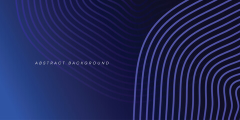 Abstract geometric lines dark blue glowing background. stripe line art design. diagonal banner of corner lines. Modern style shiny blue rounded square pattern. Suit for banner, presentation, website