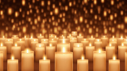 Candle illumination, All Saints Day concept, generative ai - obrazy, fototapety, plakaty