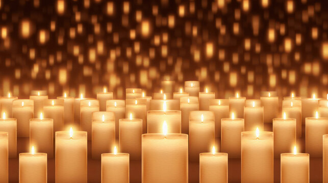Candle illumination, All Saints Day concept, generative ai
