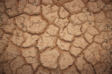 tierra agrietada por falta de agua. Sequía en la arcilla
