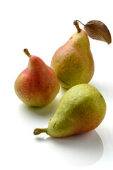 fresh pears on white background studio shot 1