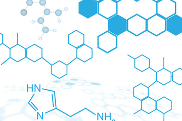 Digital png illustration of blue chemical connections on transparent background
