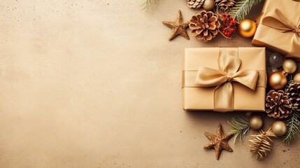 Obraz na płótnie Canvas Christmas background with box