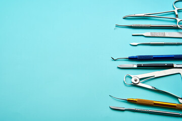 Basic dental tools and equipment in a dental clinic