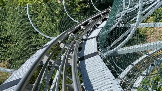 Amusement park extreme roller coaster ride