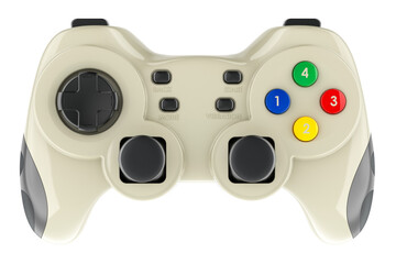 White game controller, top view. 3D rendering isolated on transparent background © alexlmx