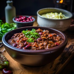 Bowl chili con carne | Generative AI