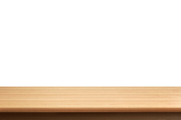 empty wooden table front view isolated PNG transparent