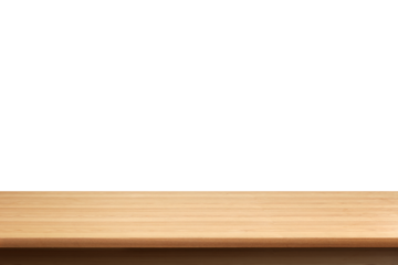 empty wooden table front view isolated PNG transparent