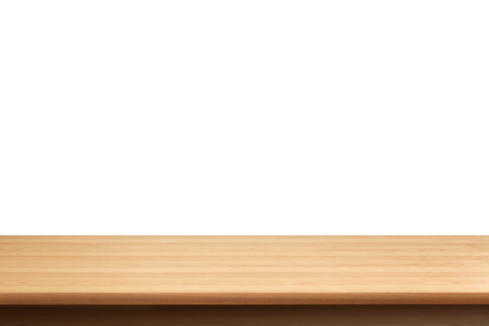 empty wooden table front view isolated PNG transparent