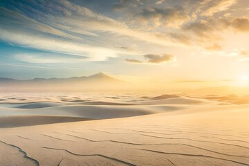Fototapeta na wymiar Most Beautiful Landscape On Desert Sun With Little Furniture, Wallpaper, Background And Landscape 4k HD Ultra High quality photo.