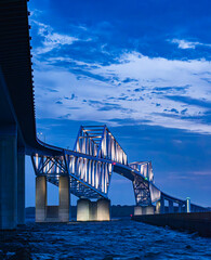 日没後の東京ゲートブリッジ
