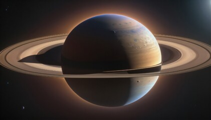 Saturn planet in space